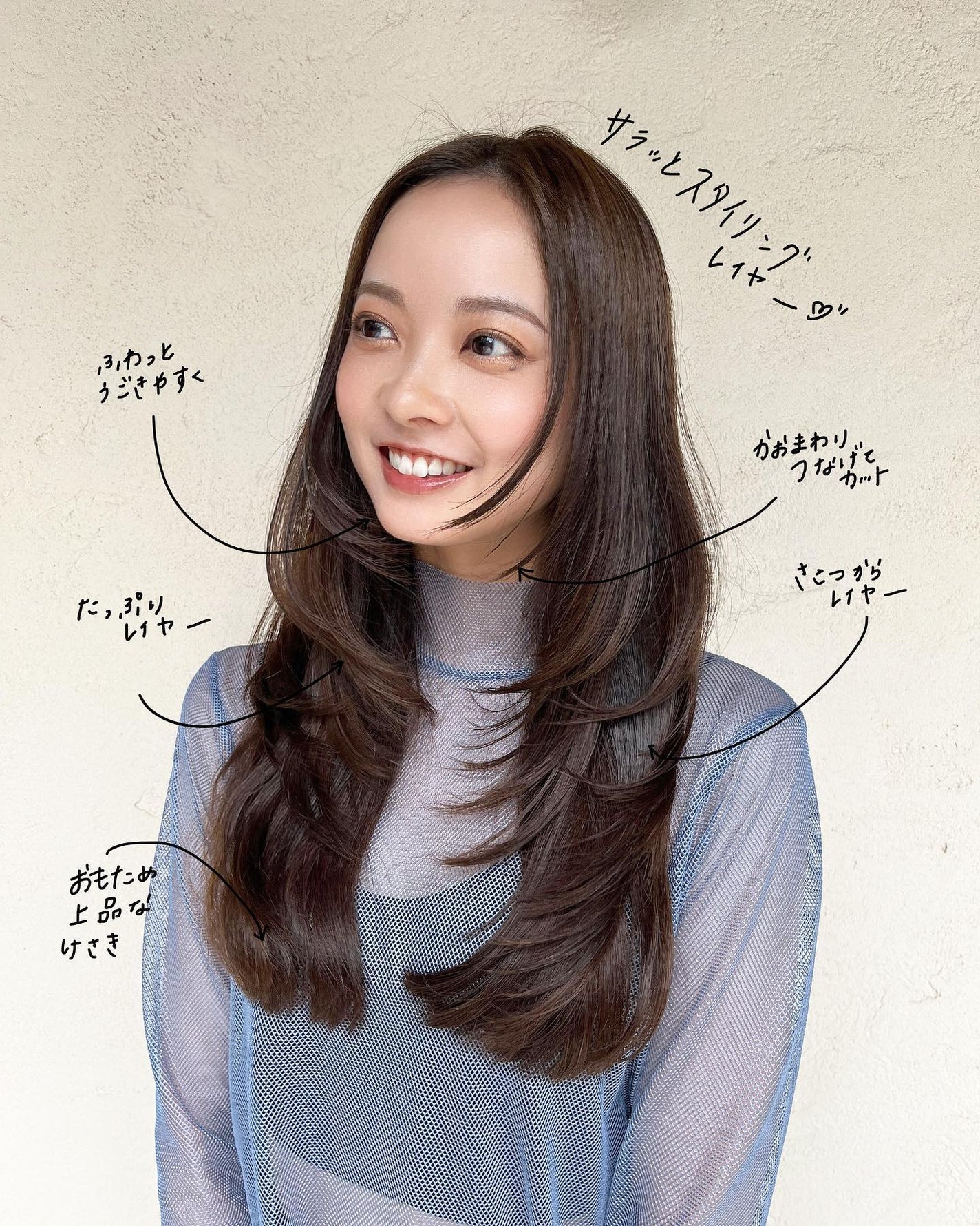 HARUNA on LIPS 「ロングのスタイルに、レイヤーカット💇🏼♀️ストレートヘアでも..」(1枚目)