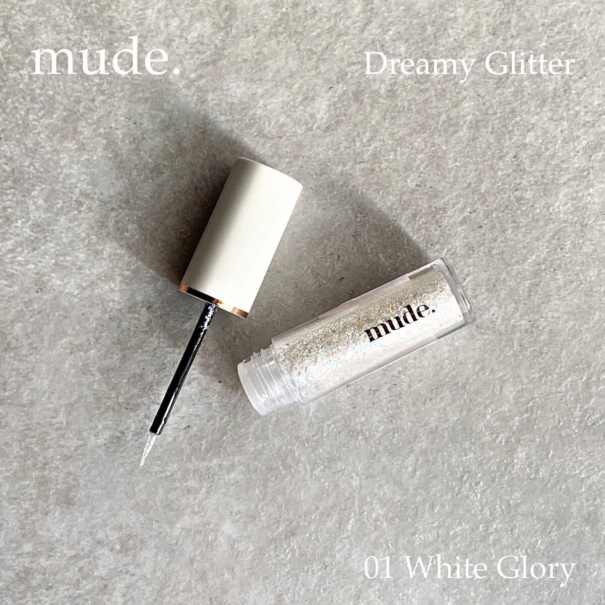 MD ドリーミーグリッター 01 WHITE GLORY/mude./グリッターを使ったクチコミ（1枚目）