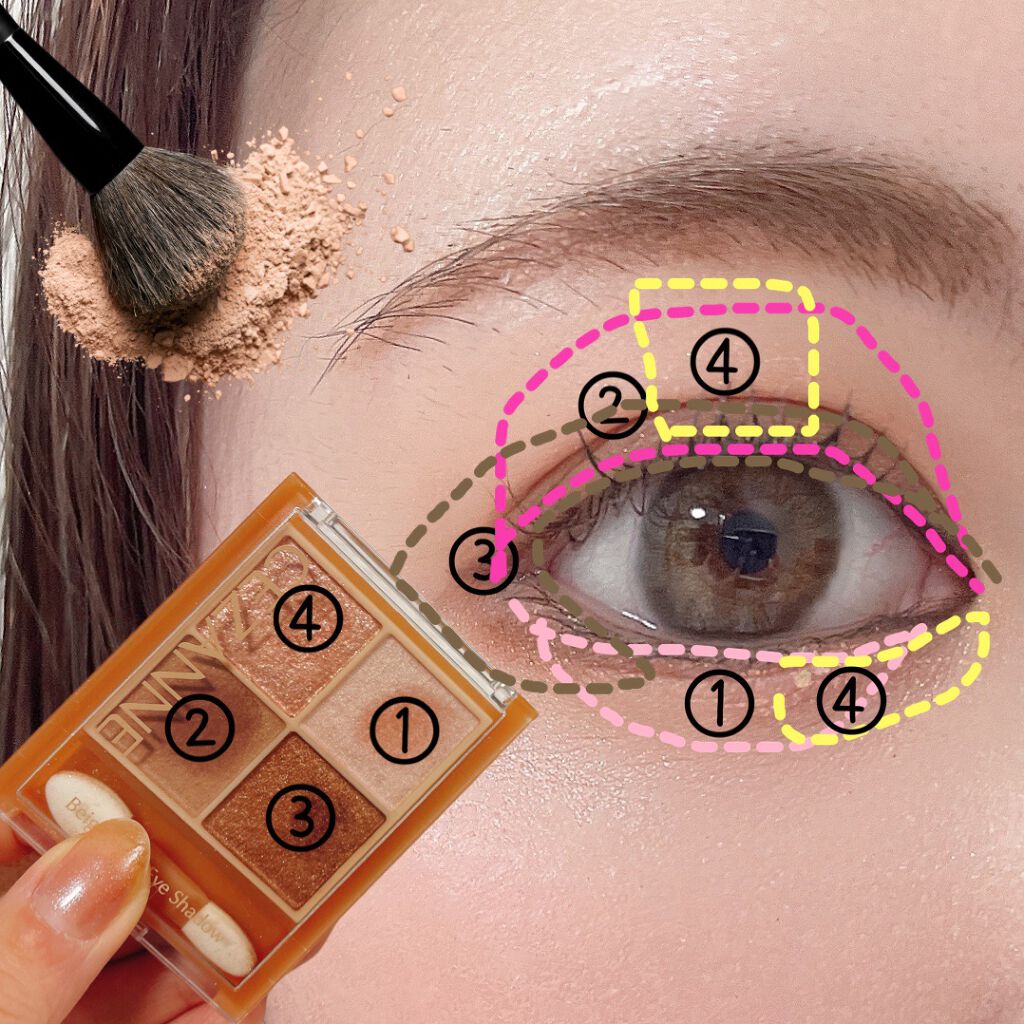 ベージュトーンアイシャドウ/CEZANNE/アイシャドウパレットを使ったクチコミ(2枚目)