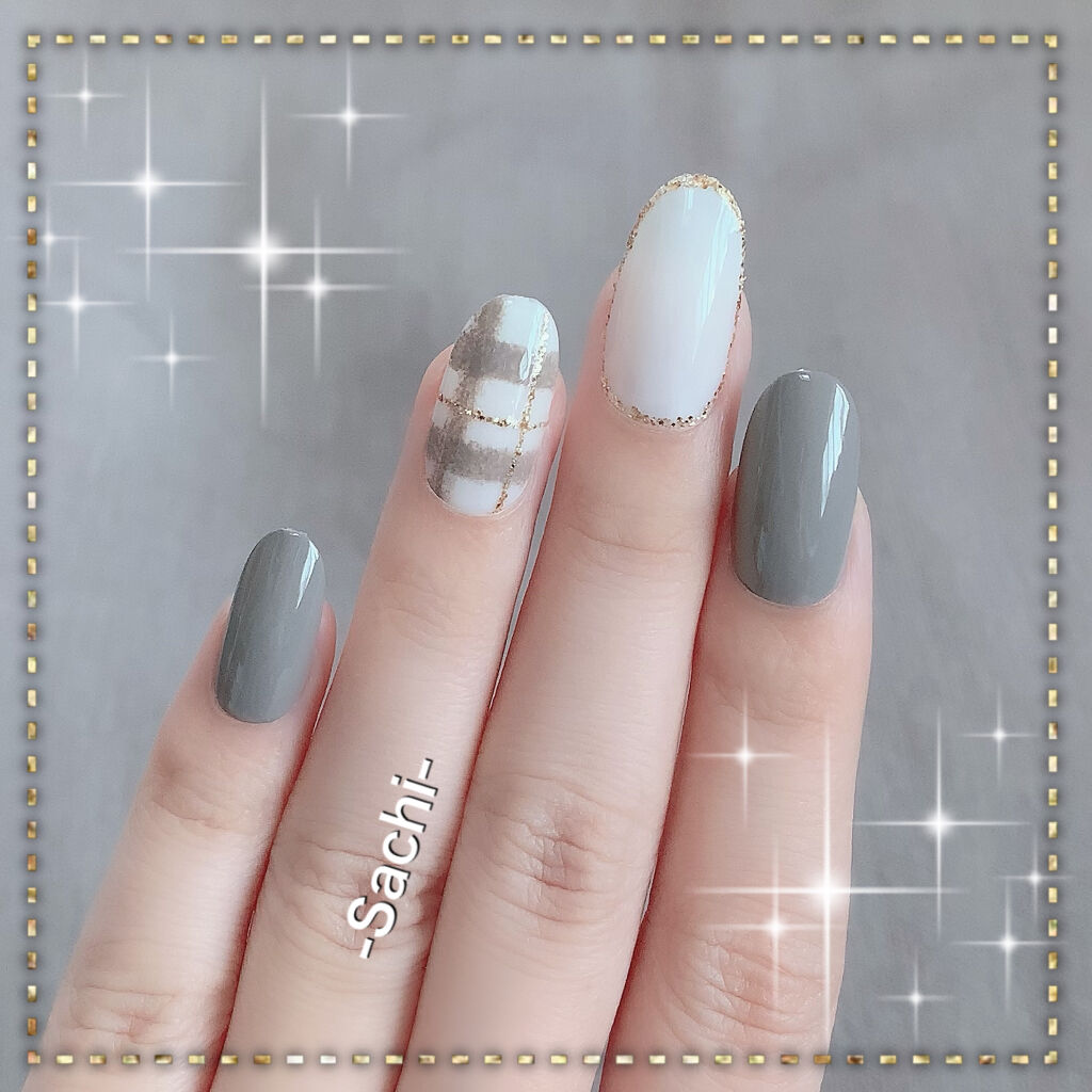 ネイル エナメル 044 グレー系/ちふれ/マニキュアを使ったクチコミ（2枚目）