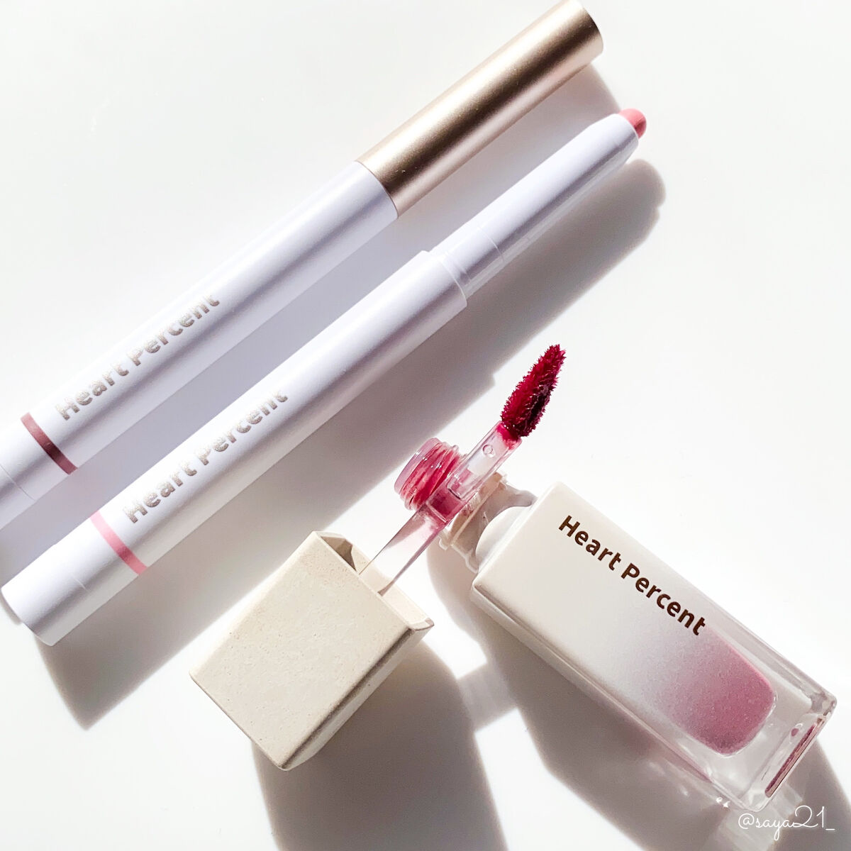 ドットオンムードピュアグロウティント/Heart Percent/リップティントを使ったクチコミ（1枚目）