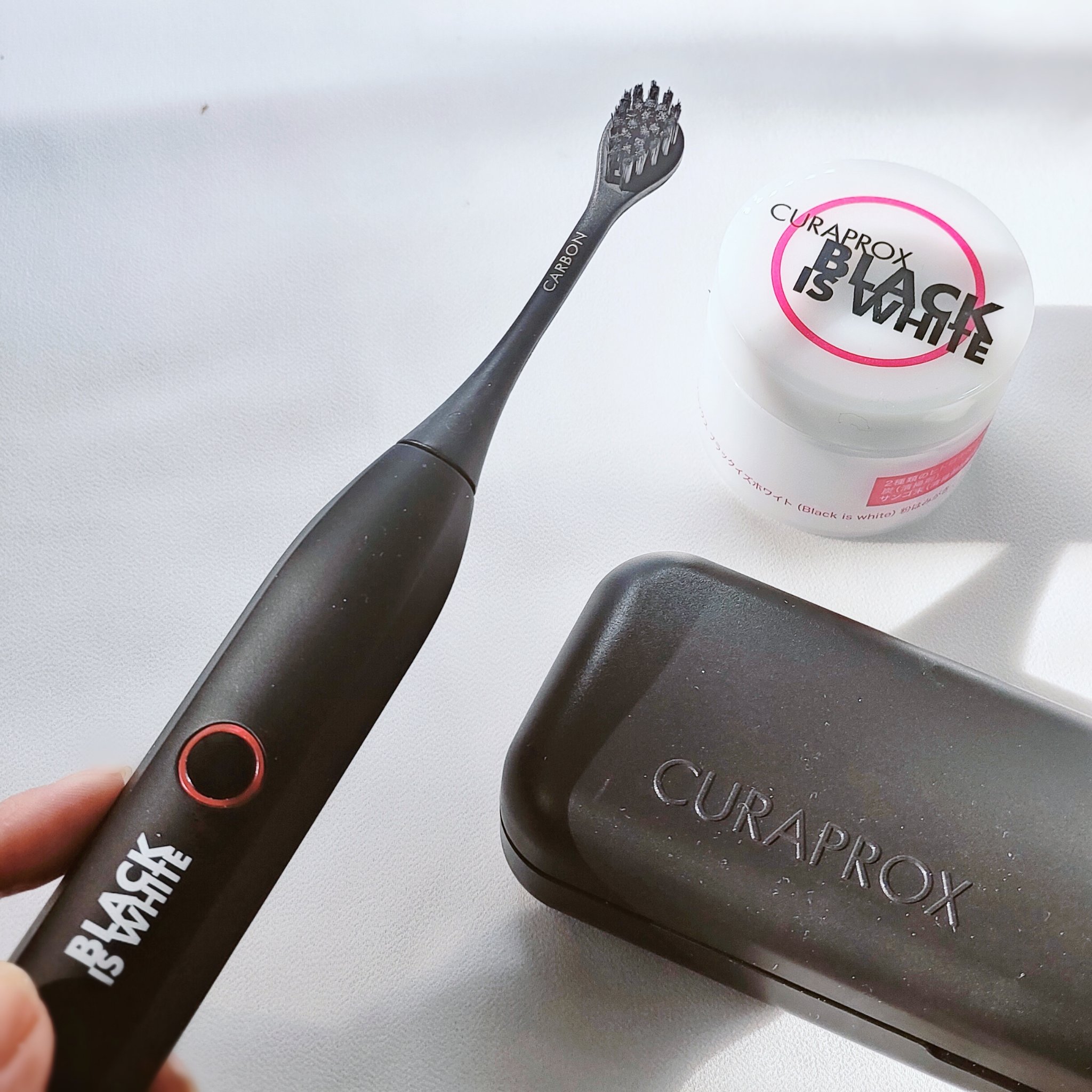 ブラックイズホワイト粉歯磨き /CURAPROX/歯磨き粉を使ったクチコミ（2枚目）