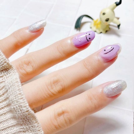 ネイル工房 ビジュージェルのクチコミ「❥
こんばんは✫⠜
ネイル工房で発売されている
#PARTYNIGHT を使ってメタモンネ.....」(3枚目)