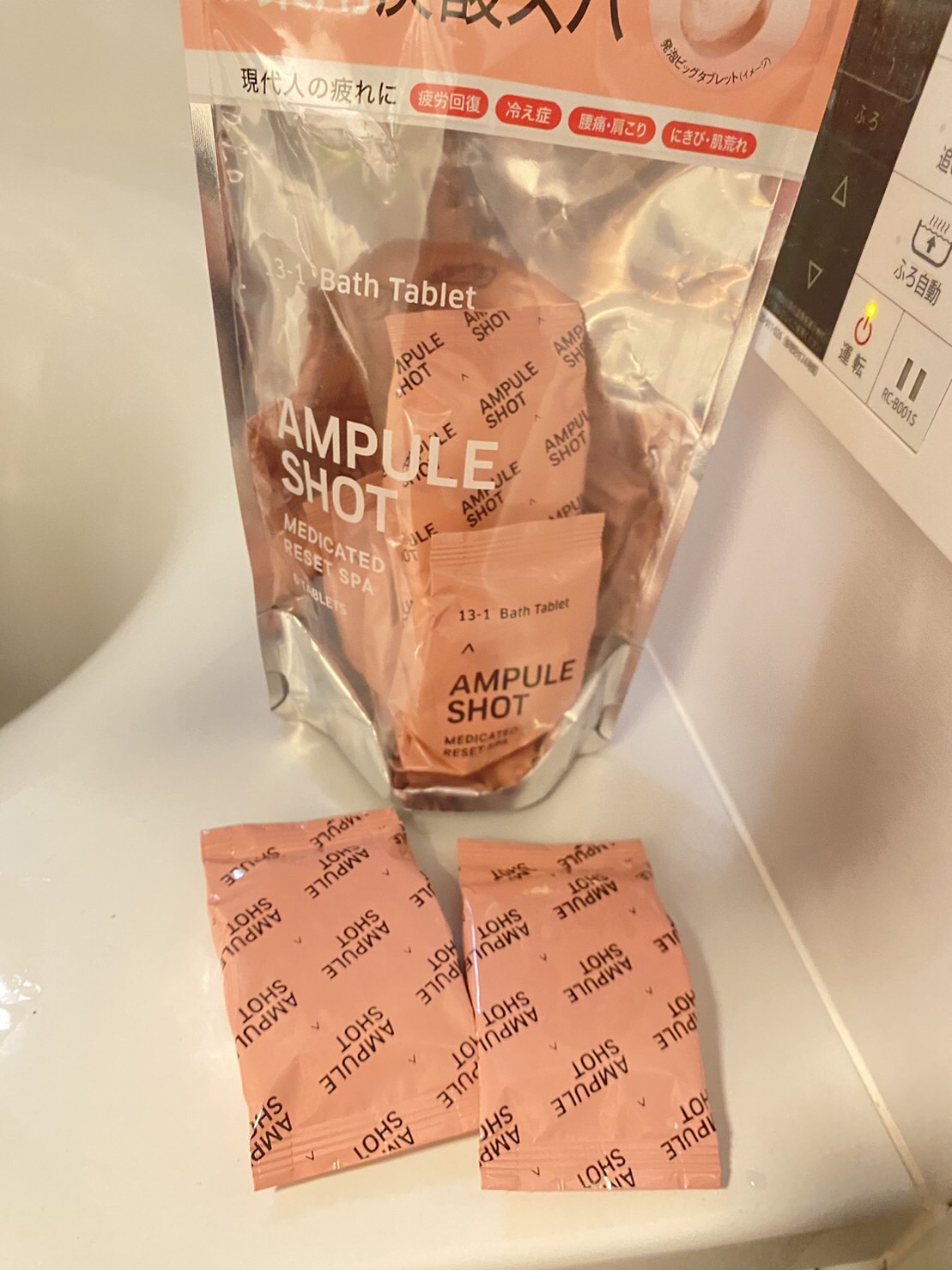 薬用リセットスパ バスタブレット/AMPULE SHOT/炭酸系入浴剤を使ったクチコミ（3枚目）