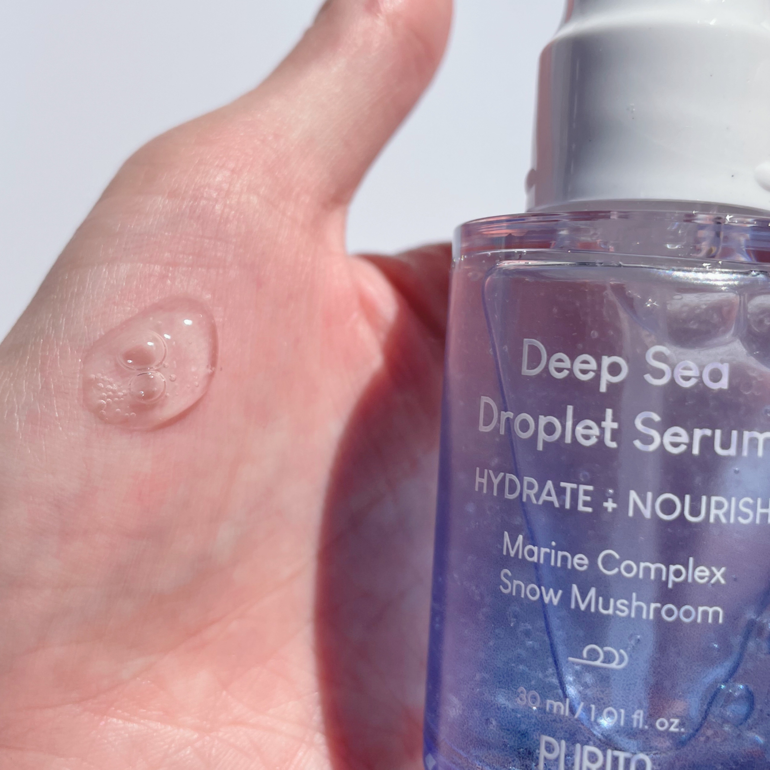 PURITO ディープシードロップレットセラムのクチコミ「乾燥肌のお供🩵 海から来た「水光セラム」



• ───── ✾ ───── •


PUR.....」（3枚目）