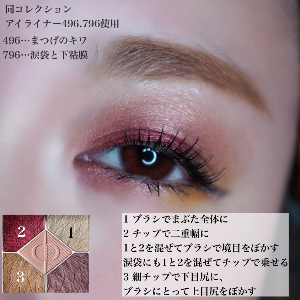 サンク クルール クチュール＜バーズ オブ ア フェザー＞/Dior/アイシャドウパレットを使ったクチコミ（3枚目）