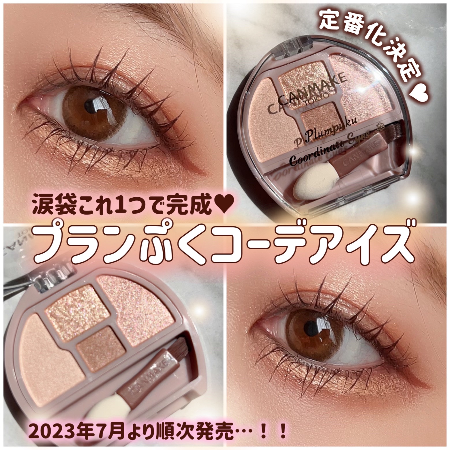 プランぷくコーデアイズ/キャンメイク/パウダーアイシャドウを使ったクチコミ（1枚目）