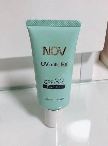 NOV UVミルクEXのクチコミ「NOV　UVミルクEX
日焼け止めミルク

敏感肌用の日焼け止めを色々調べて
この商品にたどり.....」（1枚目）