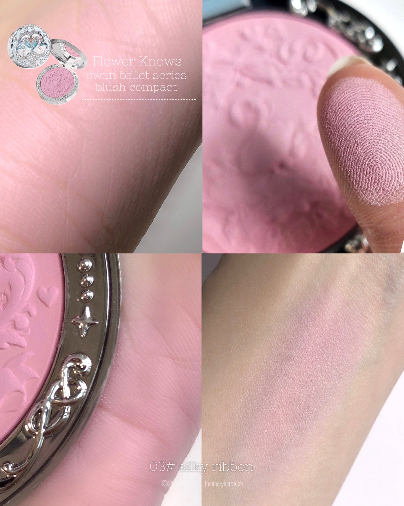 フラワーノーズ スワンバレエシリーズ ブラッシュコンパクト/FlowerKnows/パウダーチークを使ったクチコミ(2枚目)