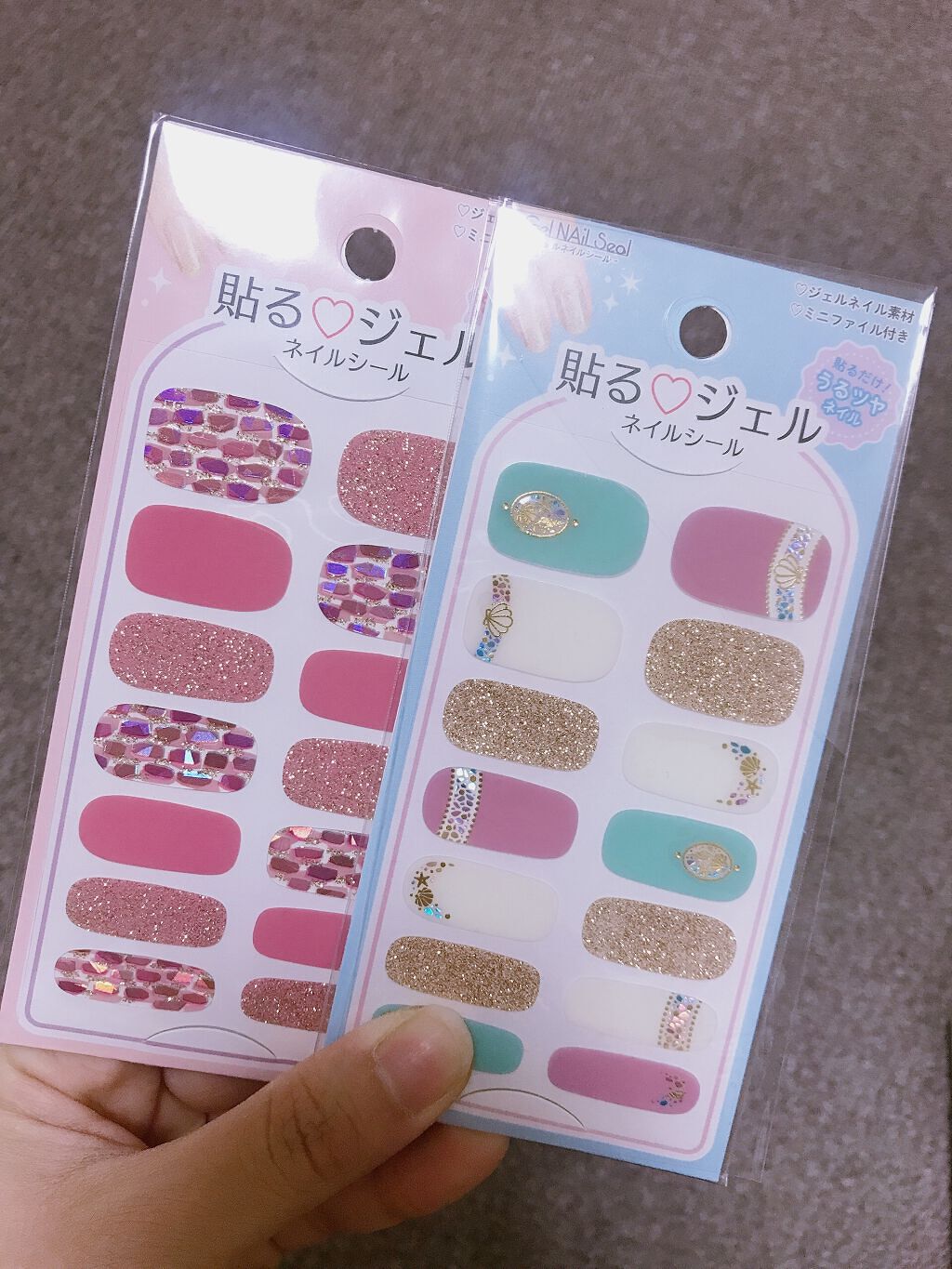 貼るジェルネイル/セリア/ネイルシールを使ったクチコミ(3枚目)