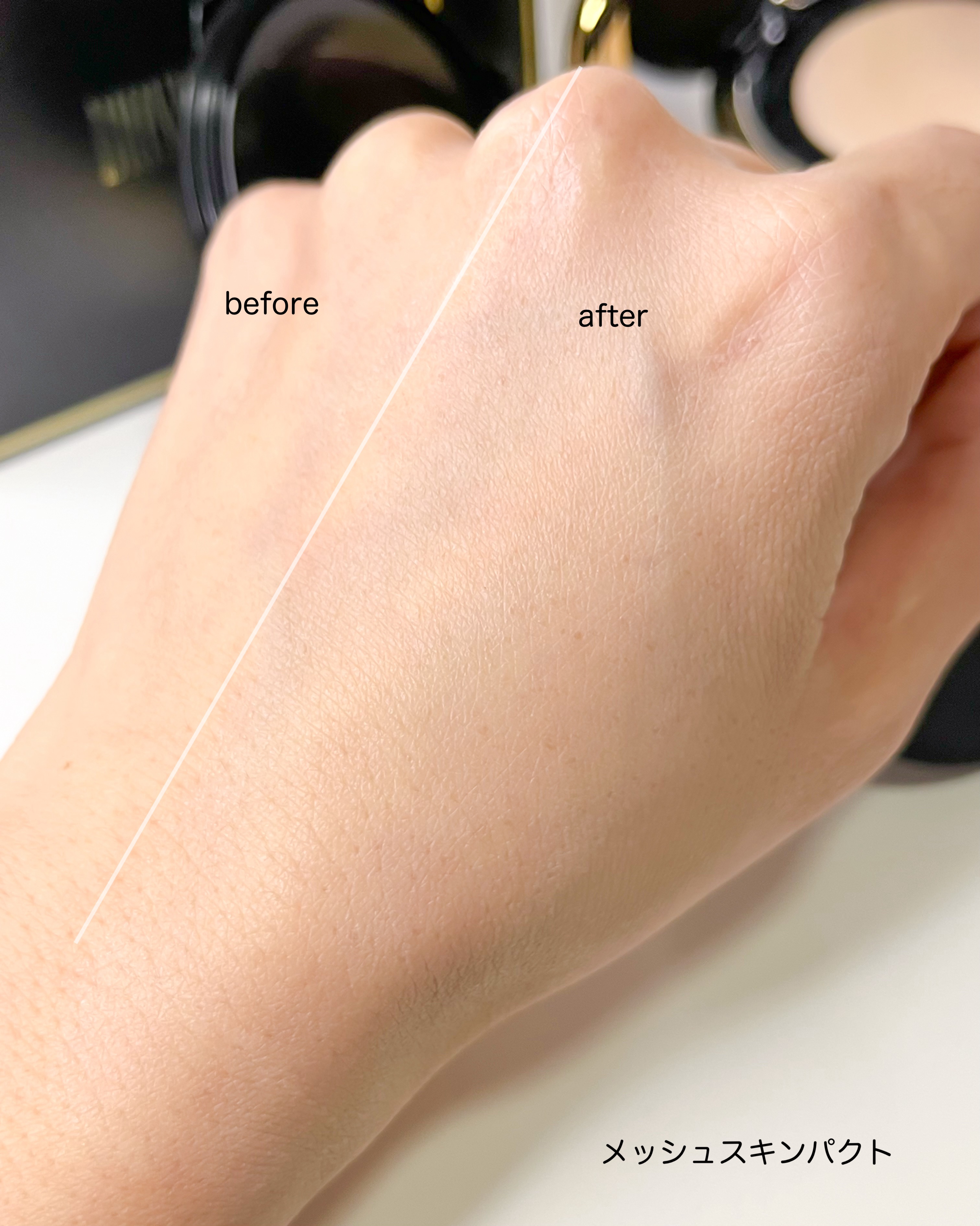 BIONIA エアファンデーションブラシ/コラリッチ/メイクアップキットを使ったクチコミ（3枚目）