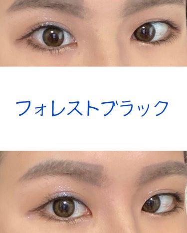 JINS1DAYCOLOR 02  FOREST BLACK(POINT MAKE UP)/JINS/ワンデー（１DAY）カラコンを使ったクチコミ（3枚目）