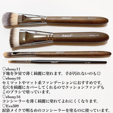 Ebony 24/Ancci brush/メイクブラシを使ったクチコミ（2枚目）