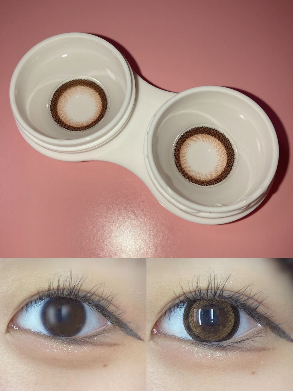 Honey Kiss 1month ちゅるんブラウン/HoneyKiss/１ヶ月（１MONTH）カラコンを使ったクチコミ（2枚目）