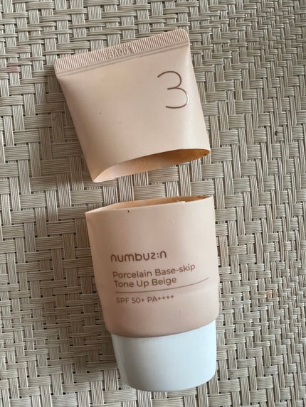 3番 ノーファンデ陶器肌トーンアップクリーム/numbuzin/化粧下地を使ったクチコミ(2枚目)