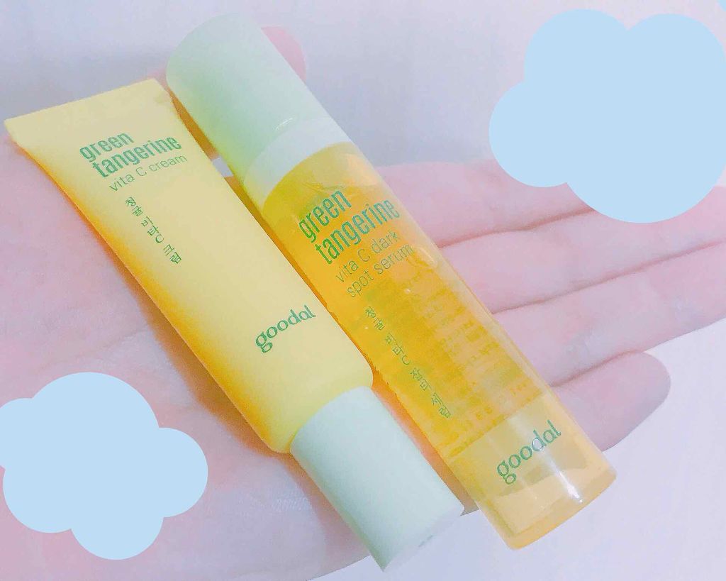 グーダルVクリーム(goodal GREEN TANGERINE V CREAM SET)/goodal/フェイスクリームを使ったクチコミ（1枚目）