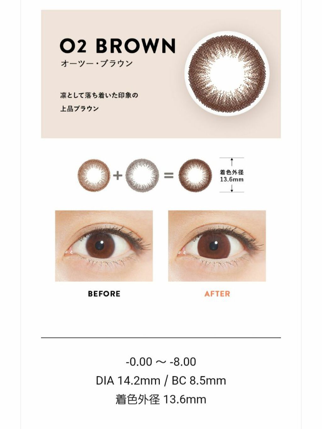 LA FILLE (ラ・フィーユ) O2 BROWN/LA FILLE/カラーコンタクトレンズを使ったクチコミ（2枚目）