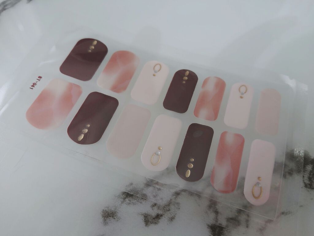 ネイルシール/Qoo10/ネイルシールを使ったクチコミ(1枚目)