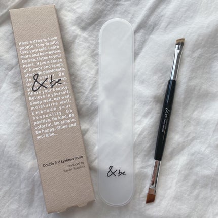 ダブルエンドアイブロウブラシ熊野筆/&be/メイクブラシを使ったクチコミ(1枚目)