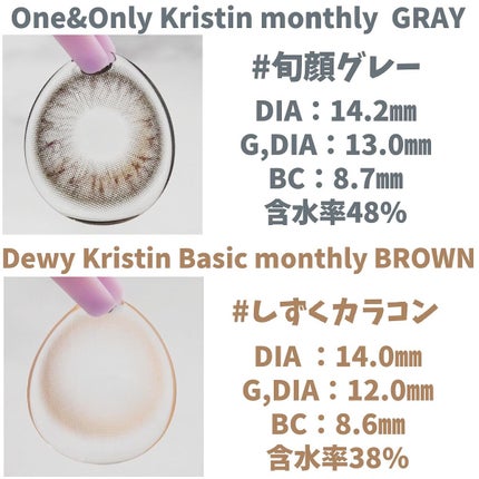 Dewy Kristin Monthly - ブラウン/Hapa kristin/カラーコンタクトレンズを使ったクチコミ(2枚目)