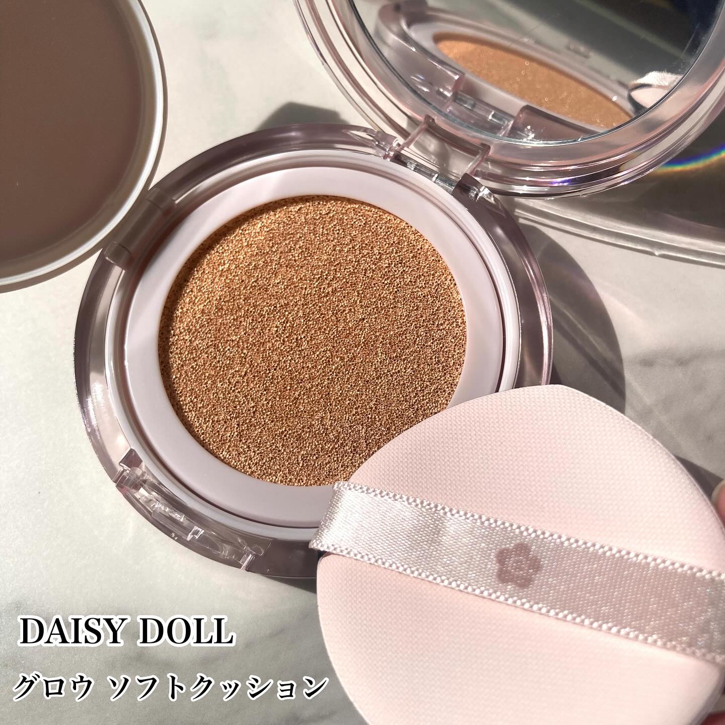 デイジードール グロウ ソフト クッション 01/DAISY DOLL by MARY QUANT/クッションファンデーションを使ったクチコミ（1枚目）