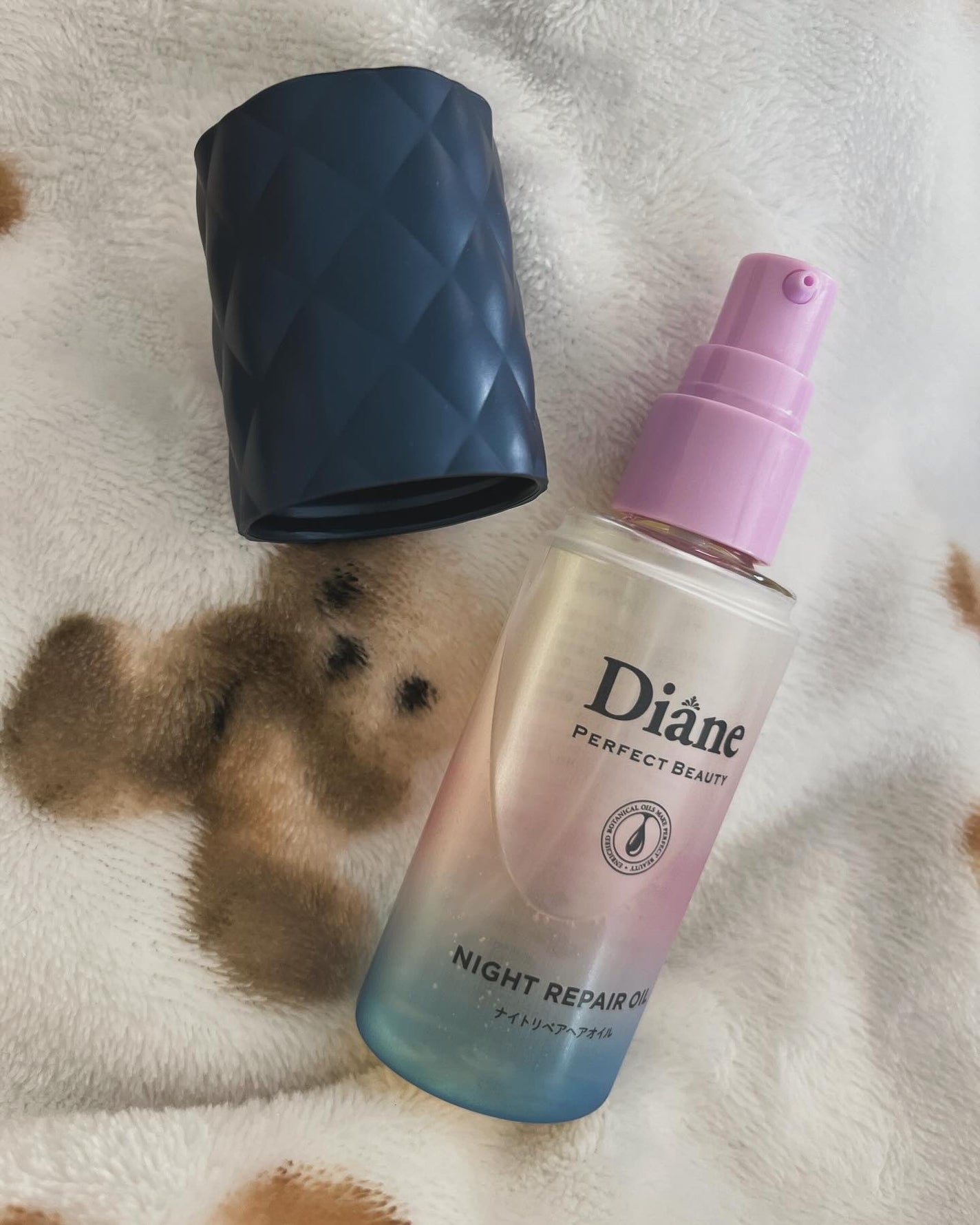 パーフェクトビューティー ナイトリペアヘアオイル ミッドナイトベリーの香り/ダイアン/ヘアオイルを使ったクチコミ(2枚目)