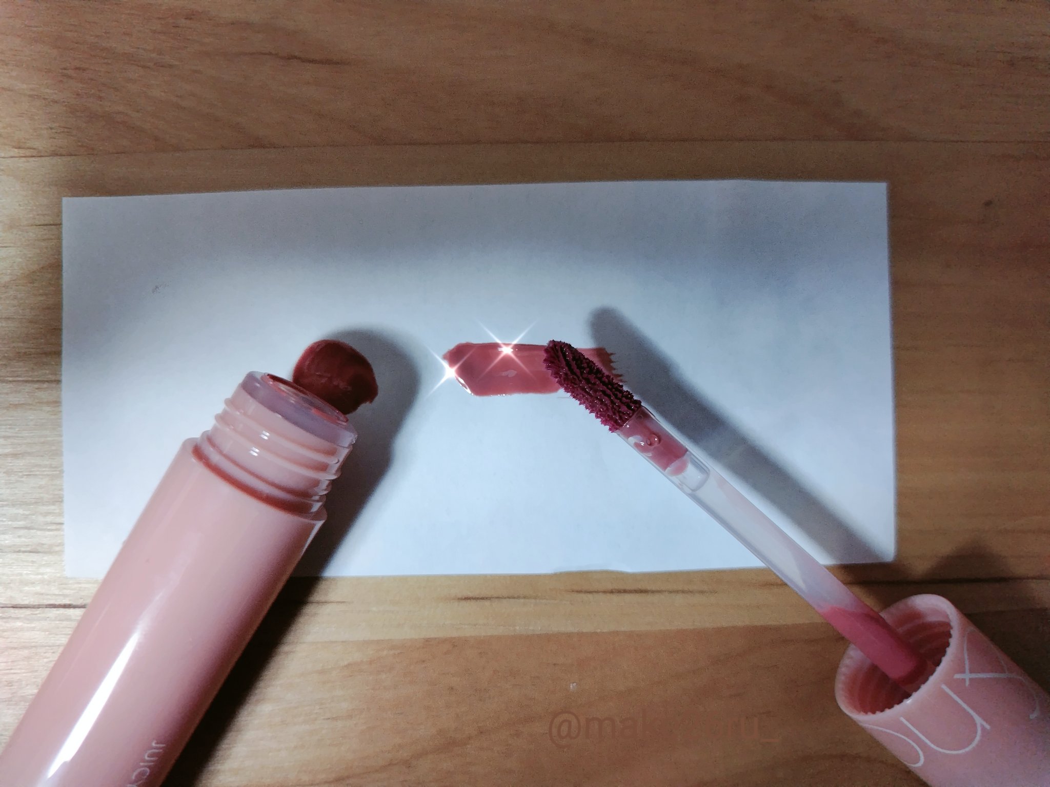 ジューシーラスティングティント 37 メロウペアー(MELLOW PEAR)/rom&nd/リップティントを使ったクチコミ（3枚目）