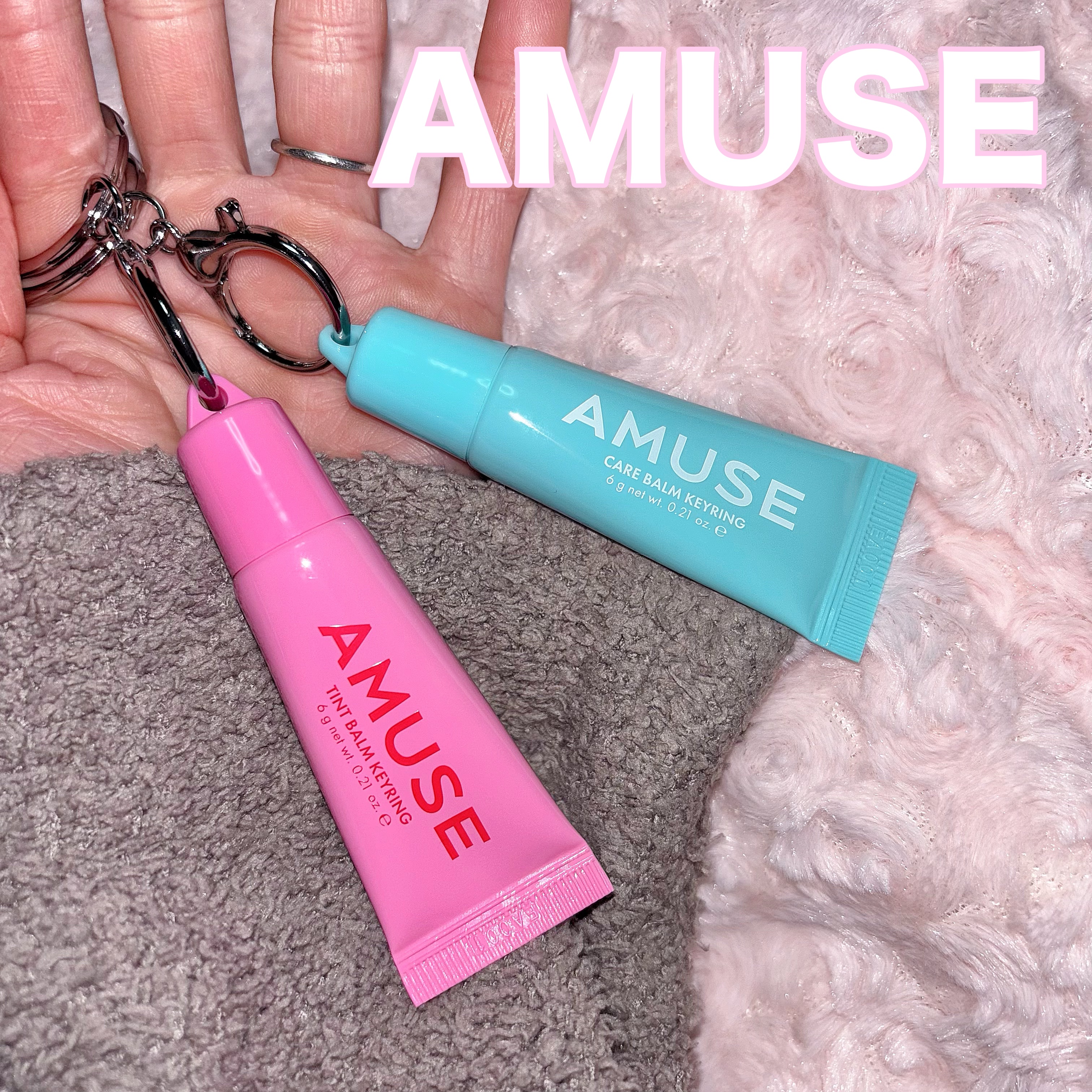 ケア/ティントバームキーリング/AMUSE/リップグロスを使ったクチコミ（1枚目）