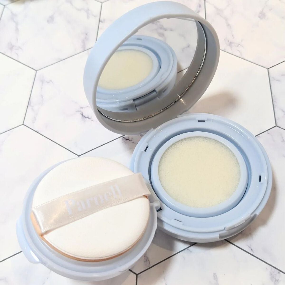 グラシアル バイオーム ウォーター ノーセバム クッション/parnell/クッションファンデーションを使ったクチコミ(2枚目)