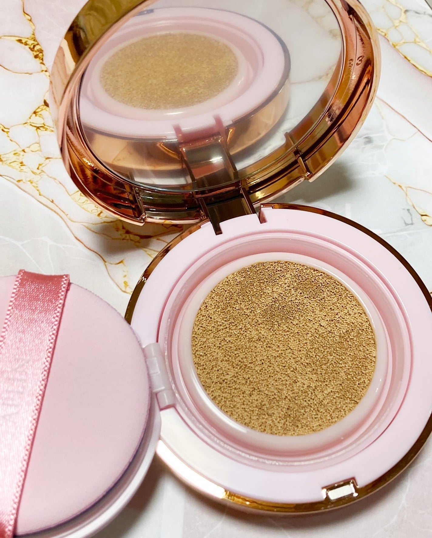 ピンクティーツリーカバークッション/APLIN/クッションファンデーションを使ったクチコミ(6枚目)