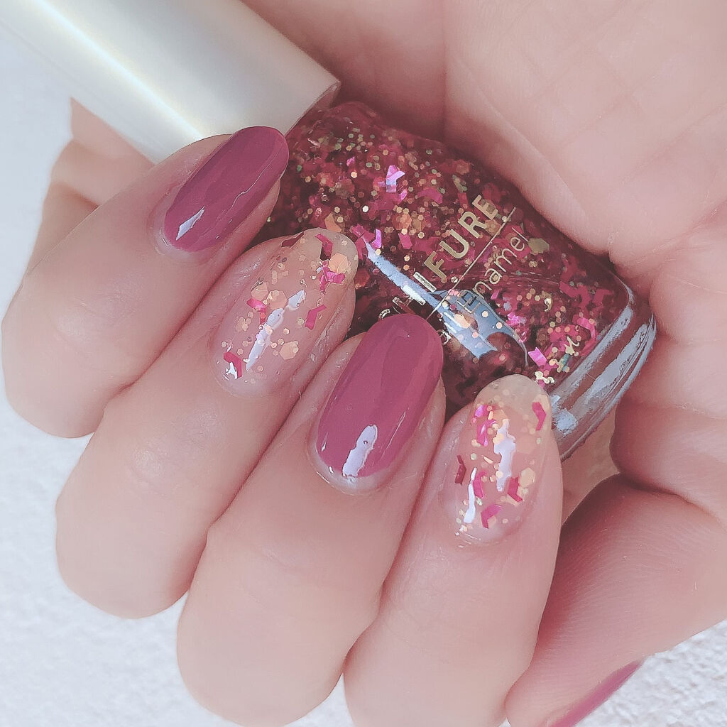 ネイル エナメル 072 カラフルラメ/ちふれ/マニキュアを使ったクチコミ（1枚目）