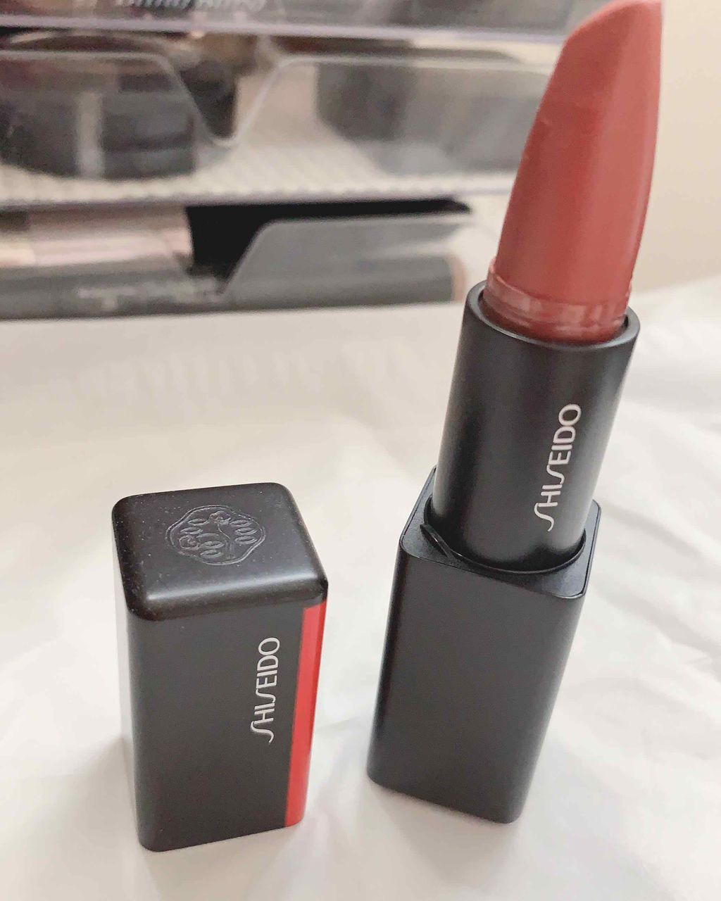 モダンマット パウダーリップスティック/SHISEIDO/口紅を使ったクチコミ（1枚目）