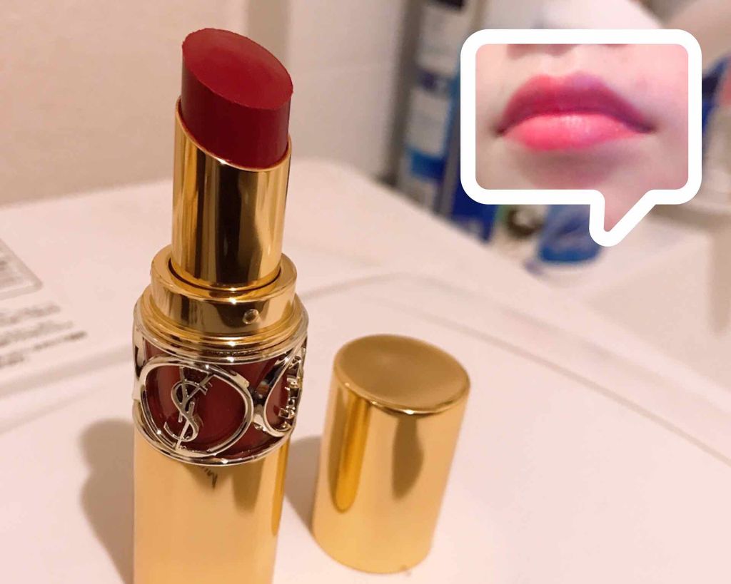 ルージュ ピュールクチュール ヴェルニ ヴィニルクリーム/YVES SAINT LAURENT BEAUTE/口紅を使ったクチコミ（3枚目）