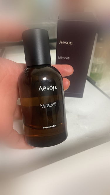 Aesop
ミラセッティ オードパルファム　50ml

ウッディ系の香りを求めて。

イソップってどれもこれも独特というかかなりの上級者向けというか、難しい！といつも思ってます笑
どれも一回嗅ぐだけじゃ