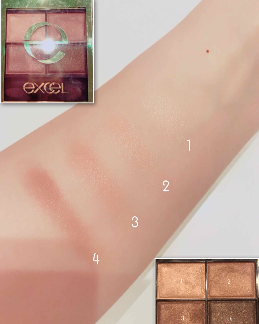 スキニーリッチシャドウ/excel/アイシャドウパレットを使ったクチコミ(1枚目)