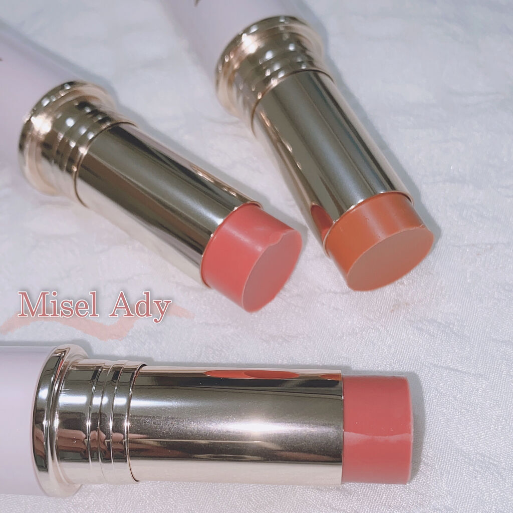 シアーグロウスティック チークカラー 01 ヌードオレンジ/ミゼルエディ/ジェル・クリームチークを使ったクチコミ（2枚目）