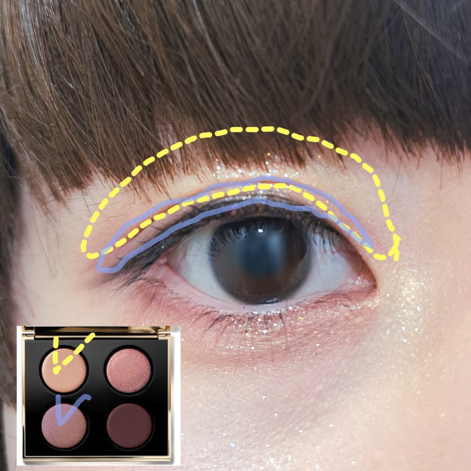 描くふたえアイライナー/CEZANNE/リキッドアイライナーを使ったクチコミ（3枚目）