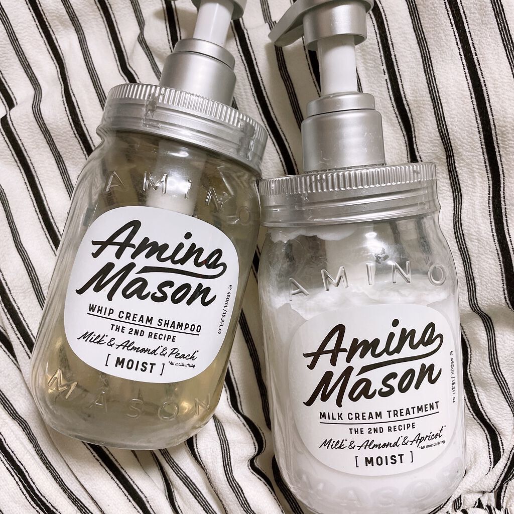 アミノメイソン ディープモイスト ホイップクリーム シャンプー/ミルククリーム ヘアトリートメント/アミノメイソン/市販シャンプーを使ったクチコミ（1枚目）