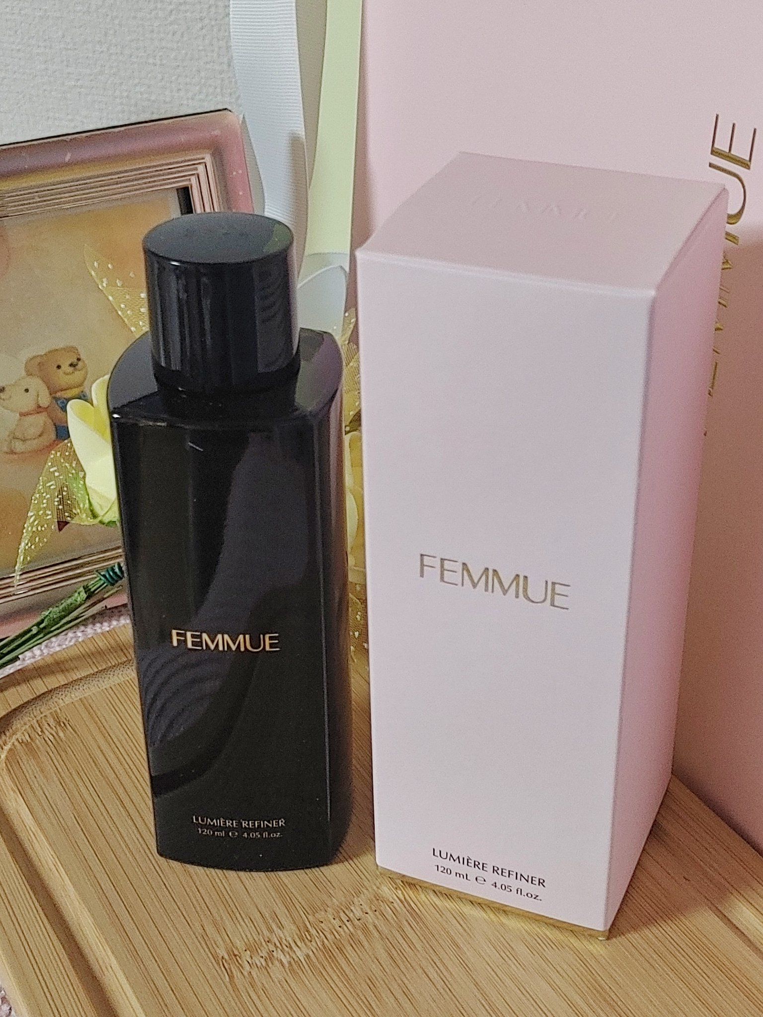 かなたのクチコミ「FEMMUE　ルミエール リファイナー　120ml

サンプルで
とっても気に入ったので
即購.....」（2枚目）