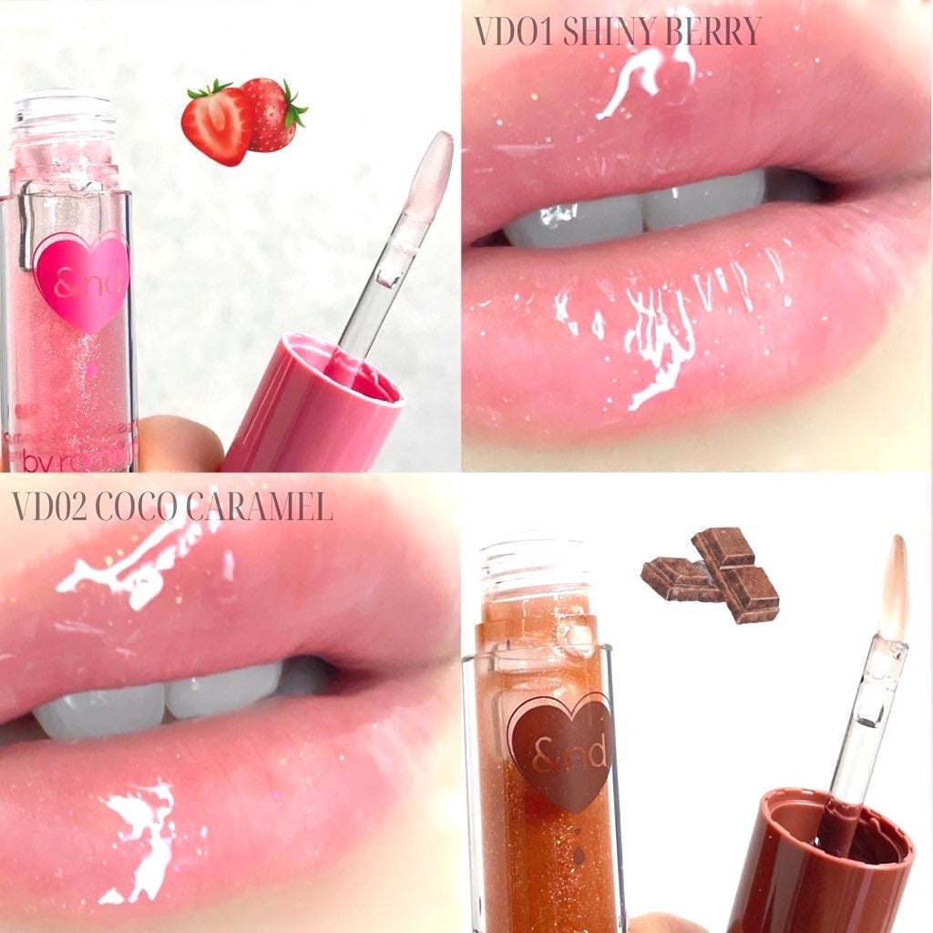 グラッシーコーティンググロス/&nd by rom&nd/リップグロスを使ったクチコミ(3枚目)