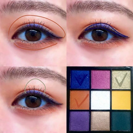 UR GLAM BLOOMING EYE COLOR PALETTE/U R GLAM/アイシャドウパレットを使ったクチコミ(3枚目)