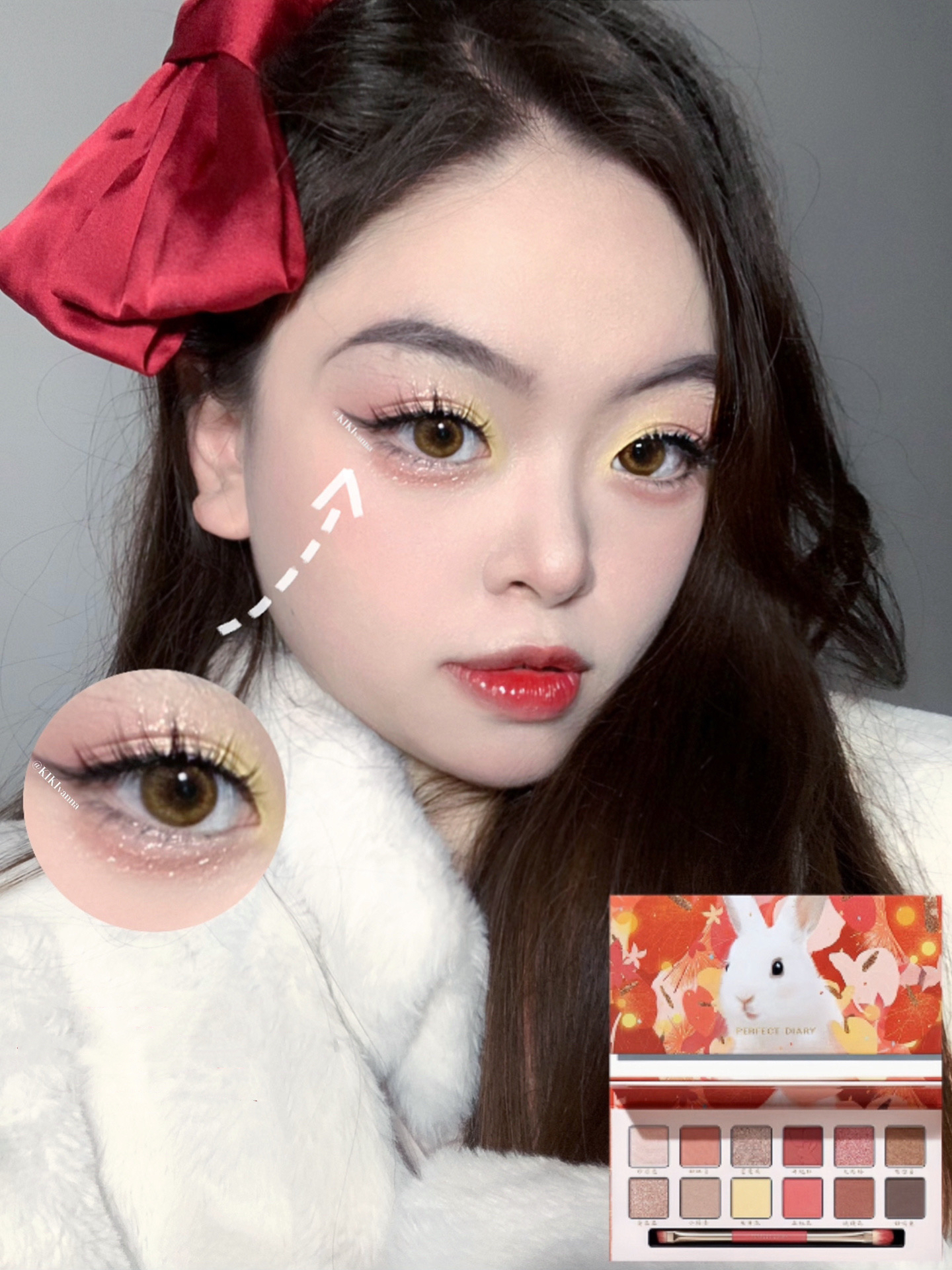 エクスプローラ12色 動物アイシャドウパレット 花兎(ラッキーラビット)/PERFECT DIARY/アイシャドウパレットを使ったクチコミ（1枚目）