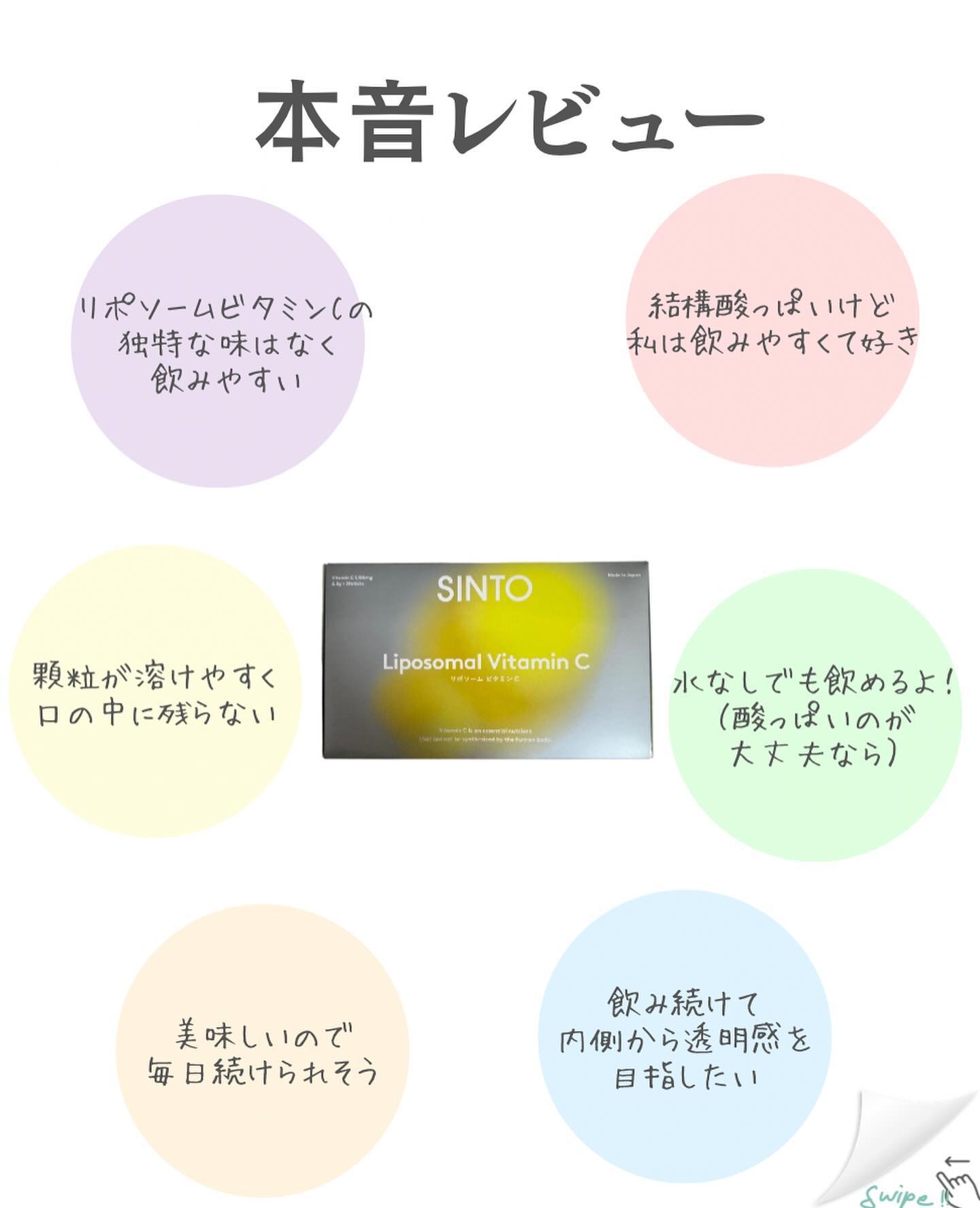 リポソーム ビタミンC/SINTO/美容サプリメントを使ったクチコミ（3枚目）
