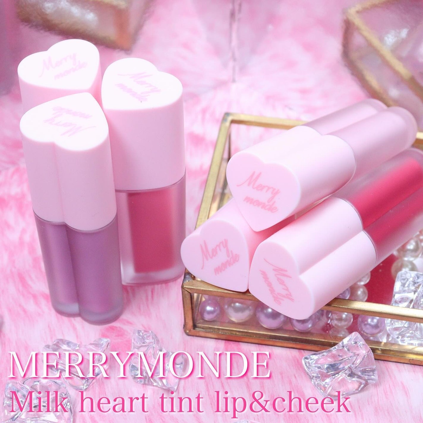 ミルクハートティントリップアンドチーク/Merrymonde/リップティントを使ったクチコミ(2枚目)
