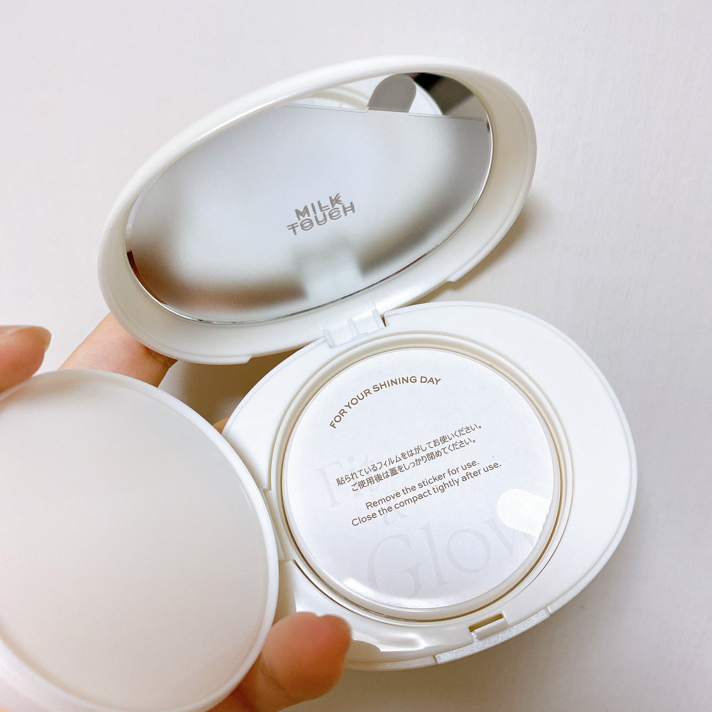 オールデイスキンフィットパールグロウクッション/Milk Touch/クッションファンデーションを使ったクチコミ(2枚目)