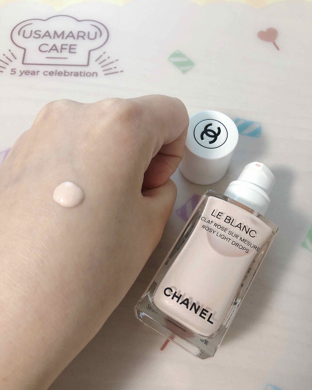 ル ブラン ロージー ドロップス/CHANEL/リキッドハイライトを使ったクチコミ(2枚目)