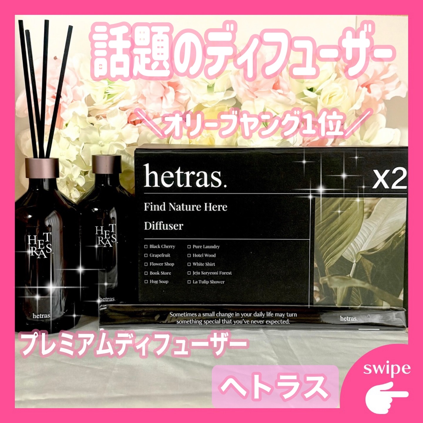 プレミアムディフューザー/hetras/ルームフレグランスを使ったクチコミ（1枚目）