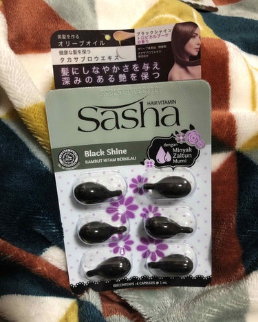 ヘアビタミン ブラック（ブラックシャイン）/Sasha/ヘアオイルを使ったクチコミ（2枚目）