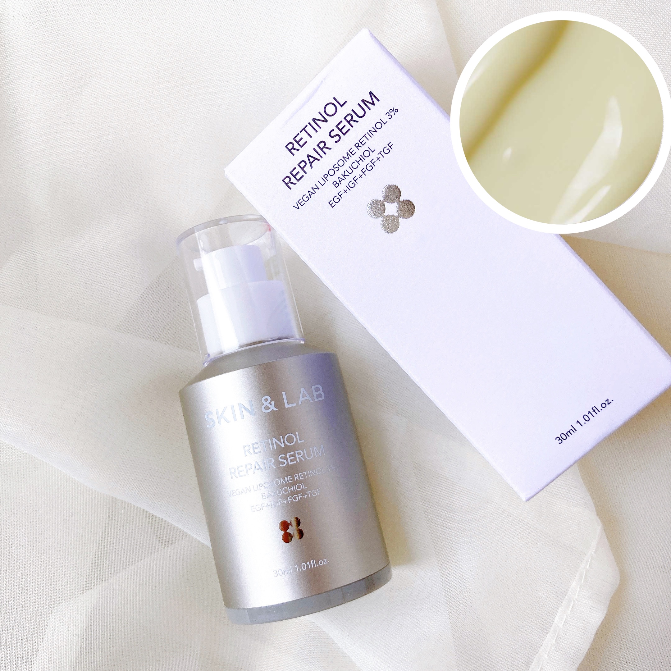 ヴィーガンリポソームレチノールセラム/SKIN&LAB/美容液を使ったクチコミ（2枚目）