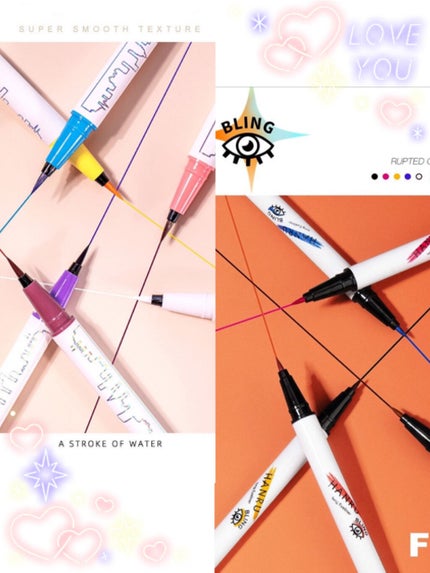 HANRUアイライナー/gecomo/リキッドアイライナーを使ったクチコミ(2枚目)